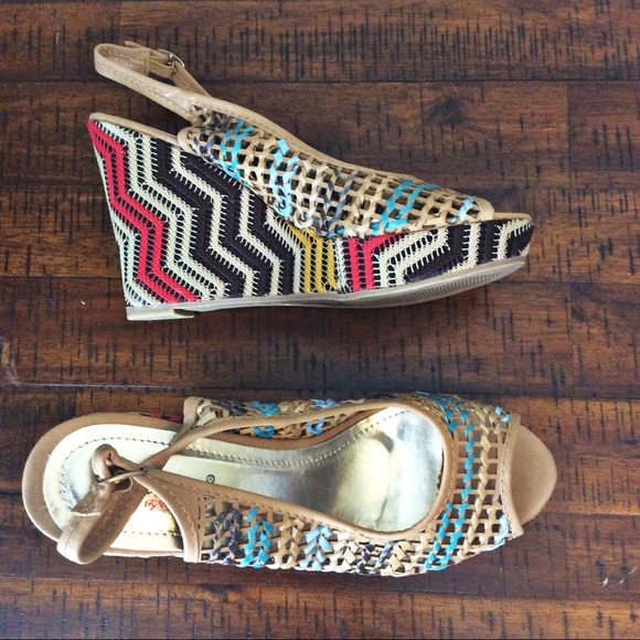 Cherish Shoes Zigzag Knit Jute Wedge Jane Platform Poshmark